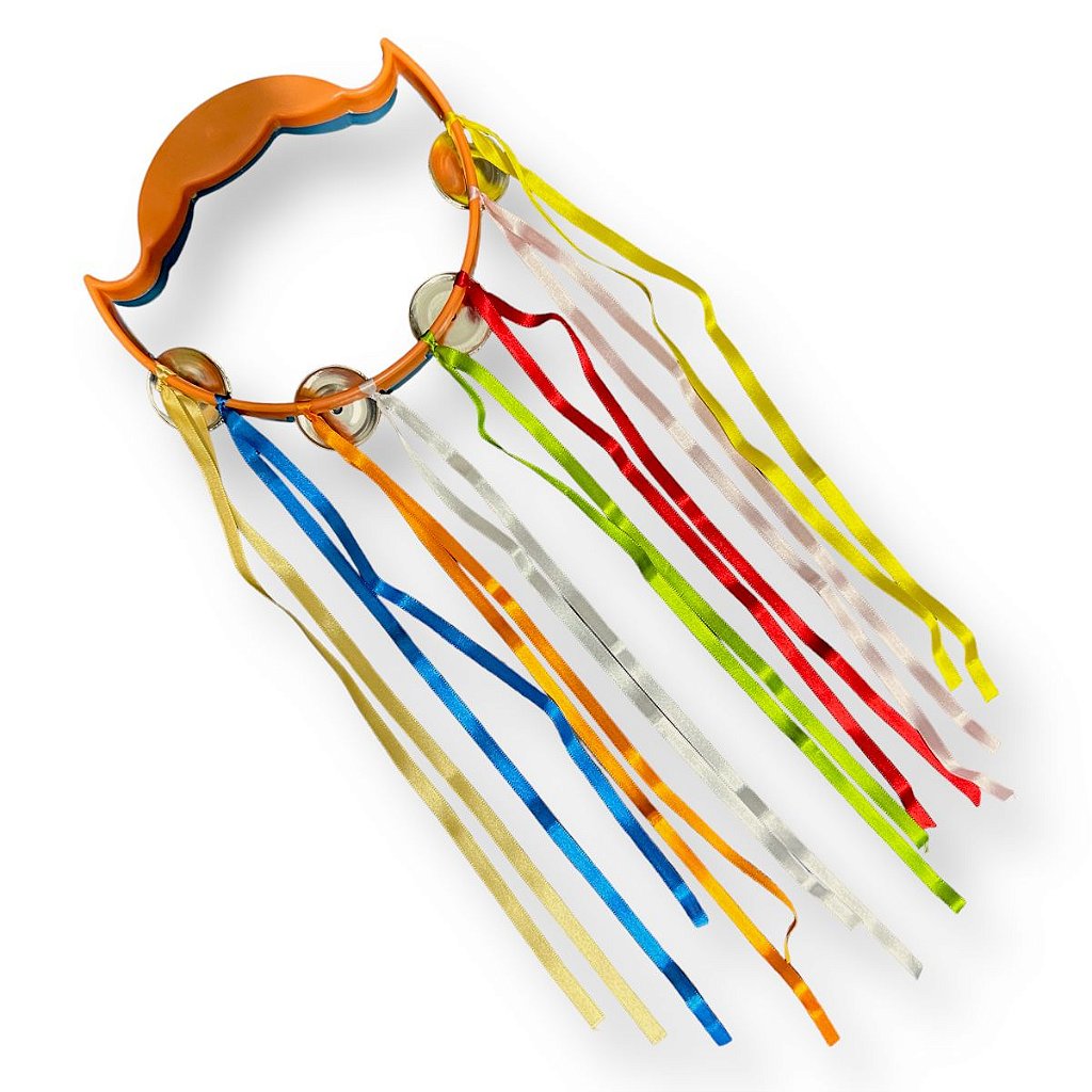 PANDEIRO MEIA LUA CIGANO COM FITA