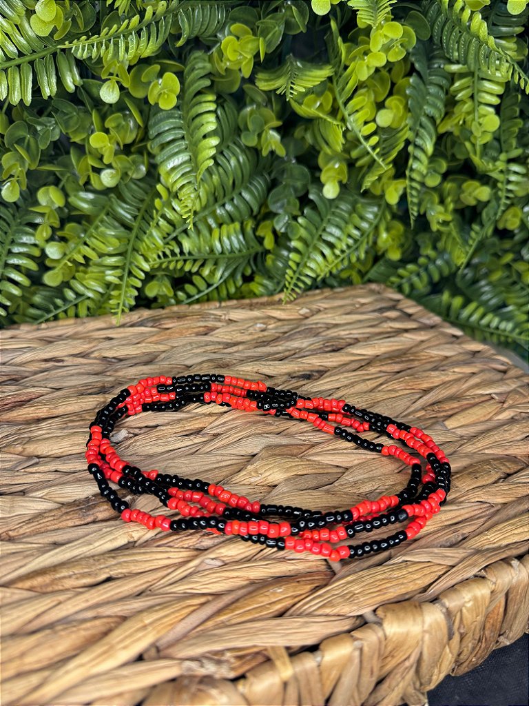 GUIA MIÇANGA VERMELHA E PRETA 1,40 M (ESQUERDA)