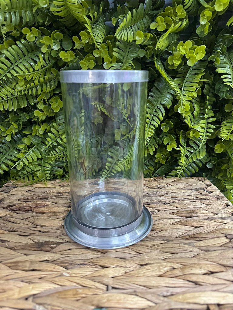 SUPORTE COPO VELA 7 DIAS (BASE E ARO DE ALUMINIO)
